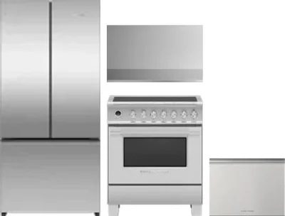 4 Piece Package Includes Refrigerator, Range, Hood And Dishwasher